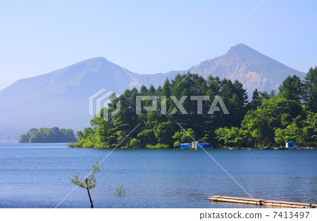 Hibara Lake and Bandai Mountain 7413497