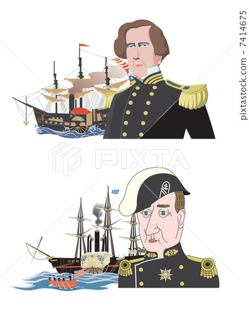 Perry and black ships 2 patterns 7414675