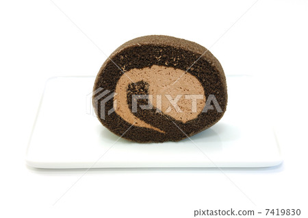 美味的巧克力卷蛋糕 美味的巧克力卷蛋糕 7419830
