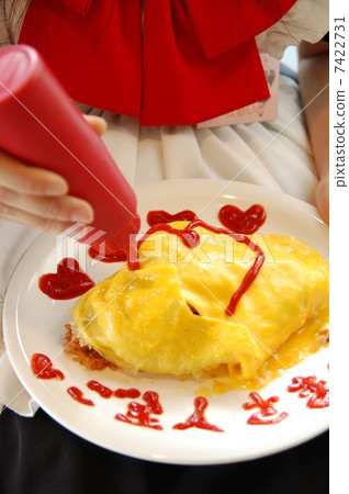 Maid cafe's omelet rice 7422731