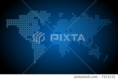 Dotted world map 7423232