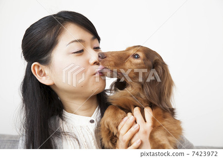 A woman who loves dogs A woman who loves dogs 7423972