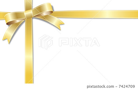 Gold Ribbon Message Card - Stock Illustration [7424709] - PIXTA