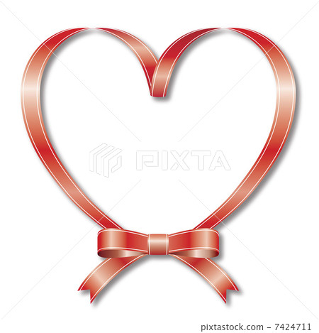 Red Heart Ribbon Stock Photo, Picture and Royalty Free Image. Image  10781654.