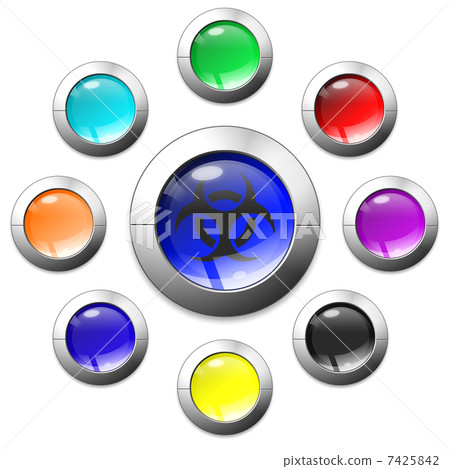 Multi-coloured buttons - Stock Illustration [7425842] - PIXTA