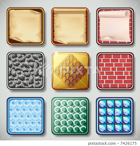 Set of different apps icons vector Set of different apps icons vector 7426175