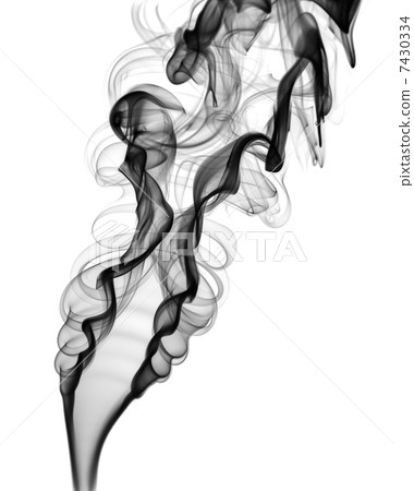 Abstract white smoke shape and curves on white 7430334
