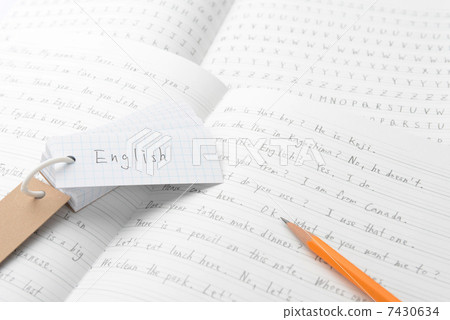 English educational image - word book on notebook English educational image - word book on notebook 7430634
