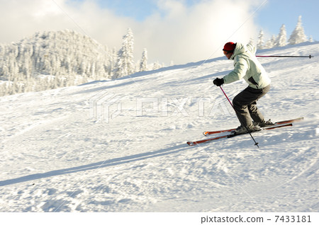 Skier on snow Skier on snow 7433181