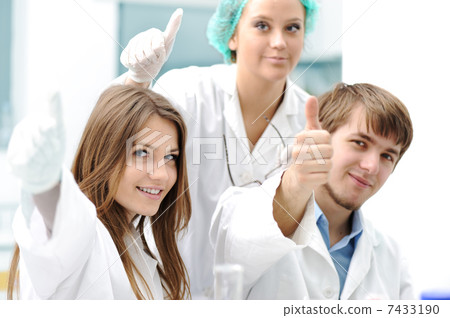 Successful teamwork inside the lab, research, young experts Successful teamwork inside the lab, research, young experts 7433190