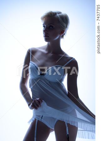 sexy woman in transparent lingerie 7437705