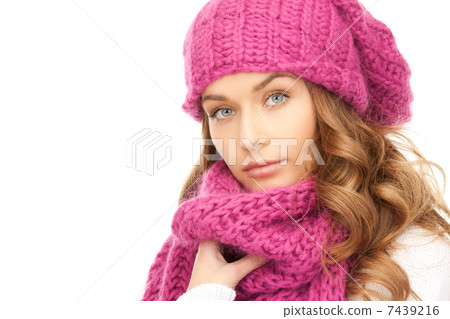 beautiful woman in winter hat beautiful woman in winter hat 7439216