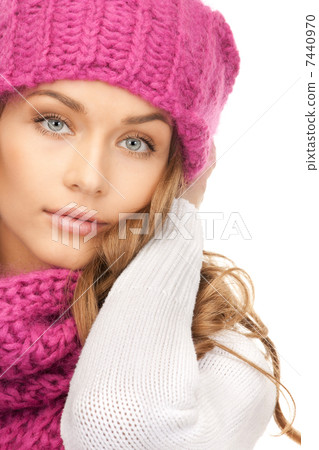 beautiful woman in winter hat beautiful woman in winter hat 7440970