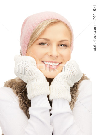 beautiful woman in winter hat beautiful woman in winter hat 7441081