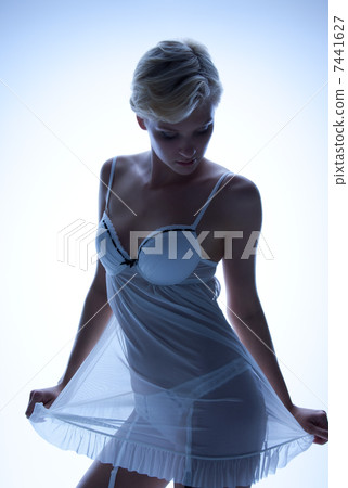 sexy woman in transparent lingerie 7441627