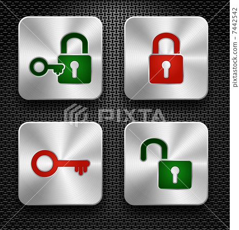 Lock icons set. 7442542