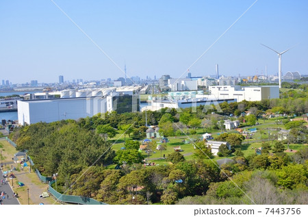若宿公園，一個受歡迎的露營地（東京都江東區） 7443756