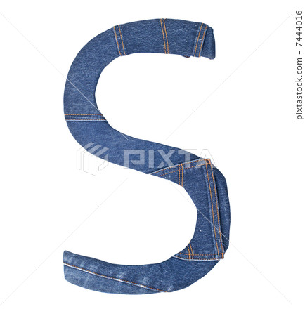 Jeans alphabet on white letter S Jeans alphabet on white letter S 7444016