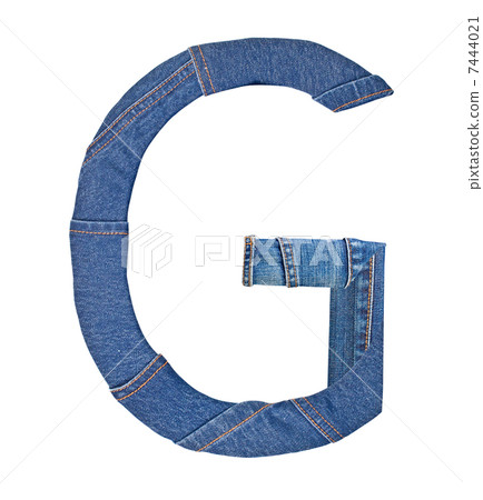 Jeans alphabet on white letter G Jeans alphabet on white letter G 7444021