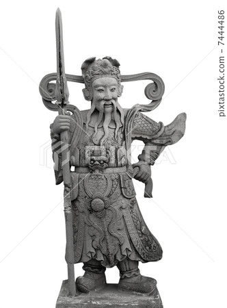 Stone statue of a Thai soldier Stone statue of a Thai soldier 7444486