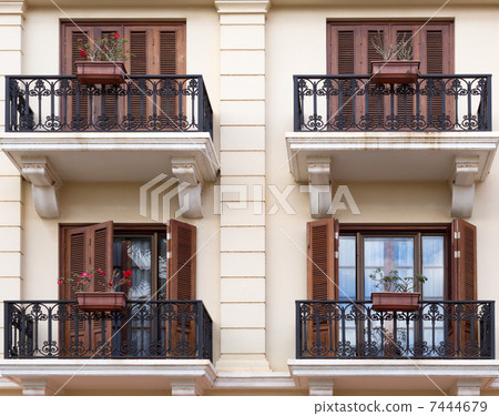 facade with balconies facade with balconies 7444679