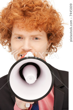 man with megaphone 7445809