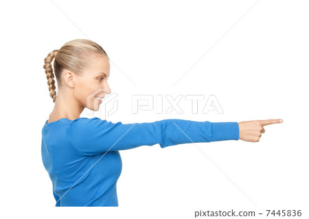 businesswoman pointing her finger businesswoman pointing her finger 7445836