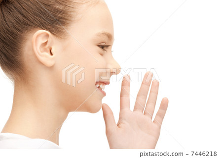 teenage girl whispering gossip 7446218