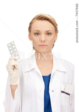 attractive female doctor with pills attractive female doctor with pills 7447686