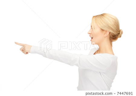 businesswoman pointing her finger businesswoman pointing her finger 7447691