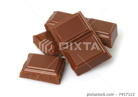 Broken milk chocolate bar . Broken milk chocolate bar . 7457122