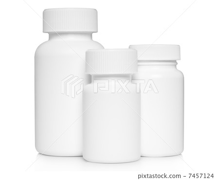 White medical containers 7457124