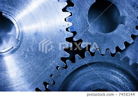Three steel cogwheels in connection Three steel cogwheels in connection 7458144
