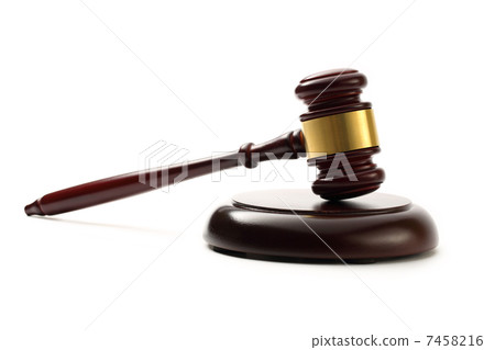 Handcrafted wooden gavel and block Handcrafted wooden gavel and block 7458216