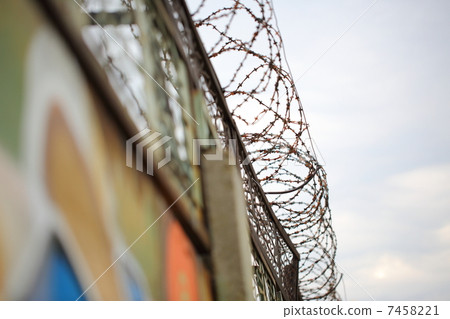 Metallic barblock against the sky Metallic barblock against the sky 7458221