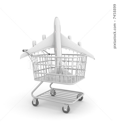 Plane in shopping cart 7458899