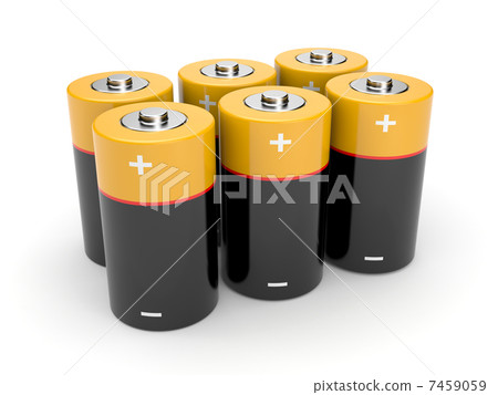 Batteries on a white background 7459059