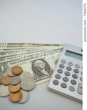 Dollar and calculator 7460470