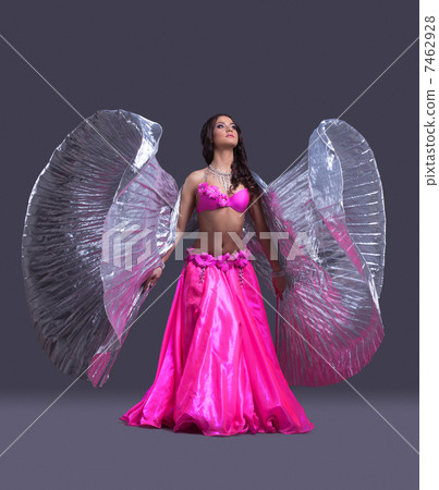 Young dancer performing oriental dance Young dancer performing oriental dance 7462928