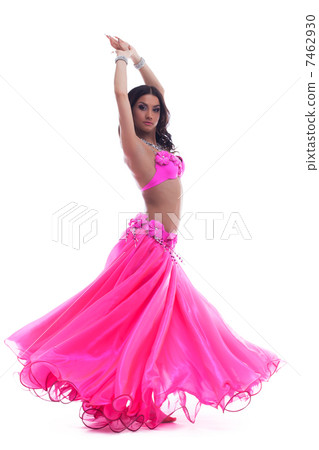 Young dancer in pink costume isolated Young dancer in pink costume isolated 7462930