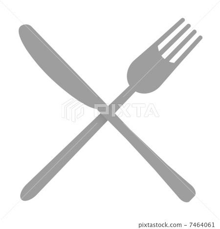重疊的刀叉 重疊的刀叉 7464061