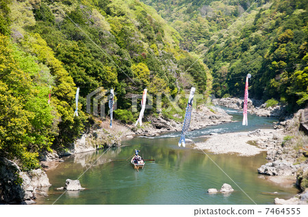 新鮮的綠色Hozu峽谷 7464555