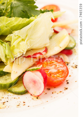 fresh vegetable salad on plate fresh vegetable salad on plate 7465359