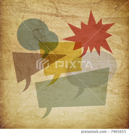 Vintage grunge speech bubbles background - Stock Illustration [7465655 ...