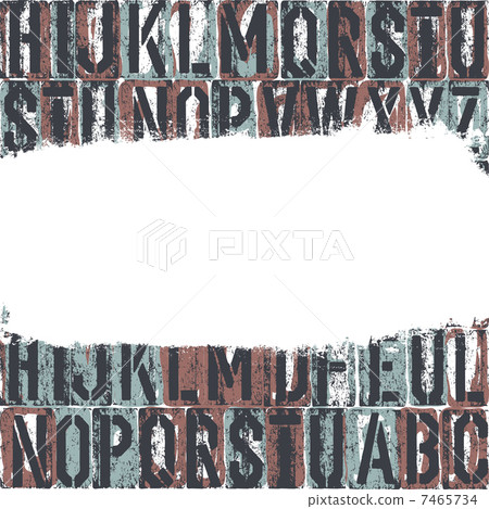 letterpress seamless background with grunge stripe for text. Vec 7465734