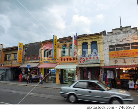 Penang Island Colorful shops 7466567