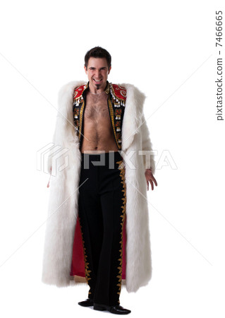 Toreador in white fur coat 7466665