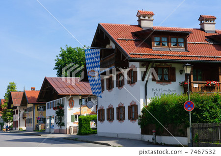 德國Oberammergau的街道 德國Oberammergau的街道 7467532