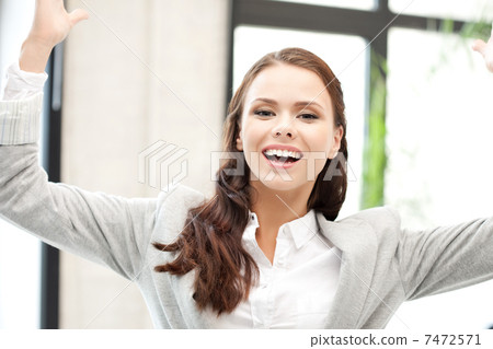 woman with expression of tryumph woman with expression of tryumph 7472571