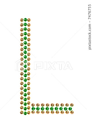 Letter 'L' made of shiny beads 7476755